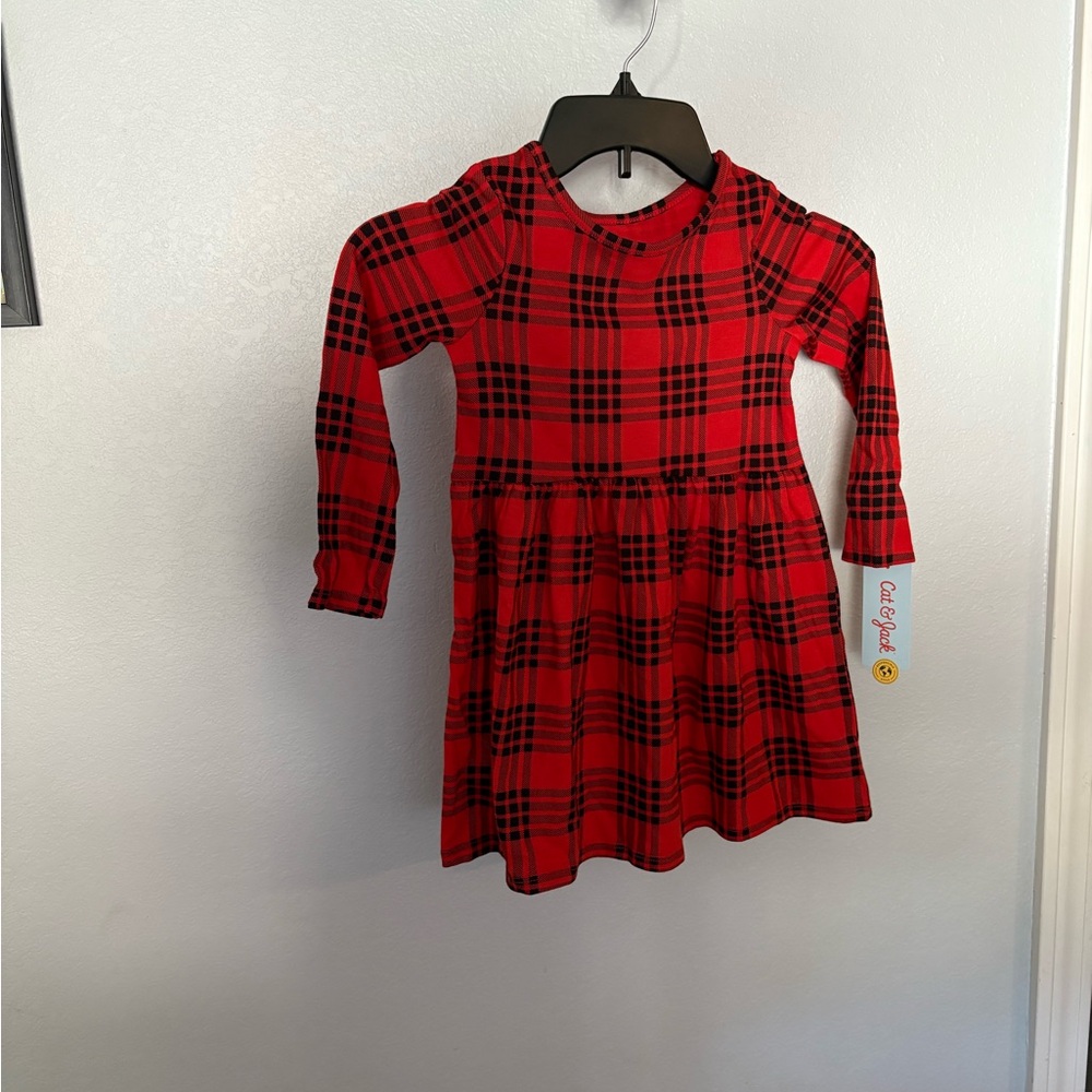 Red Plaid Dress for Kids